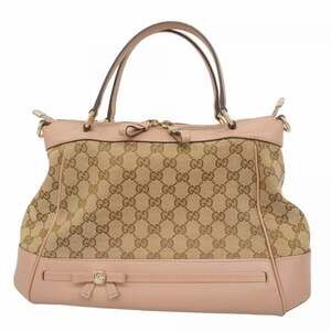 Gucci GG Canvas Handbag 269894 Brown Women's